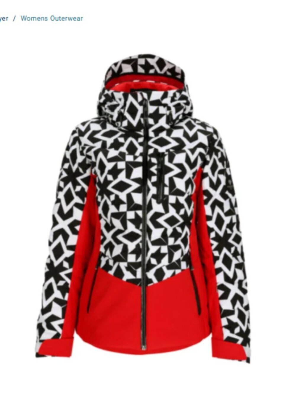 Obermeyer Women's Size 12 Cosima Down Jacket Red Black NWT Ski Snowboard